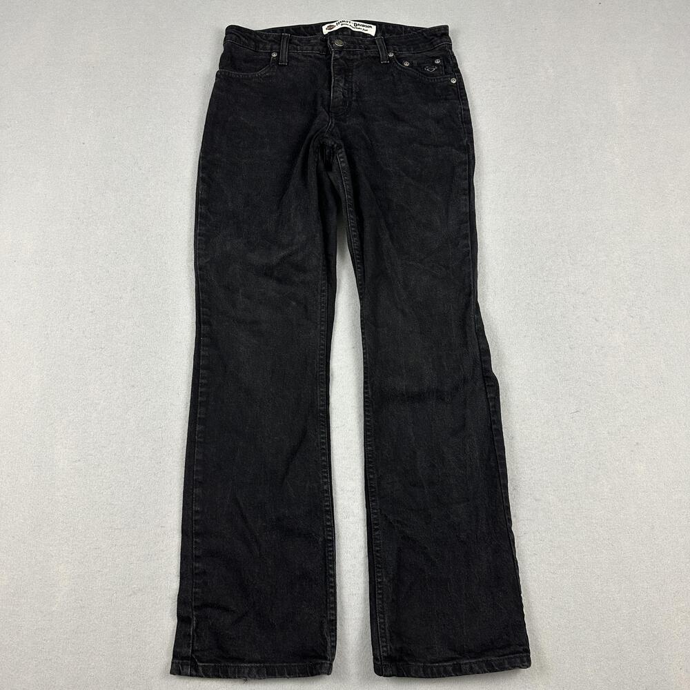 Harley-Davidson Jeans Women 6 Black Bootcut Stretch Denim Canada Motorcycle